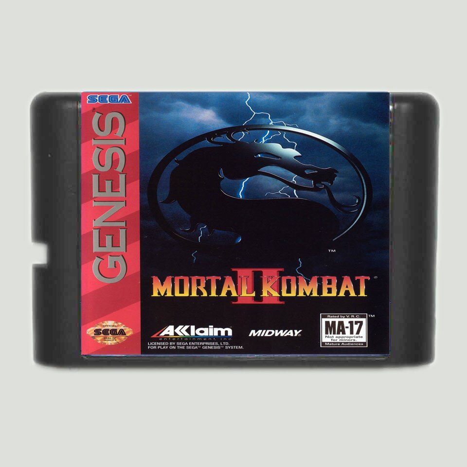 Mortal Kombat 2 16 Ʈ MD  ī, Sega Mega Driv..